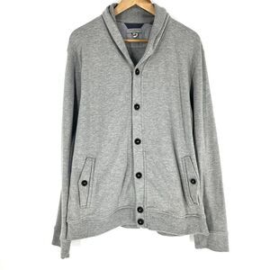 Ted Baker London Sweater Size 6 XXL Mens Berdnor Gray Shawl Collar Cardigan Knit